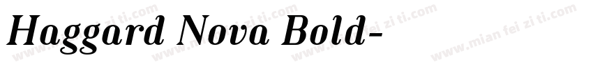 Haggard Nova Bold字体转换